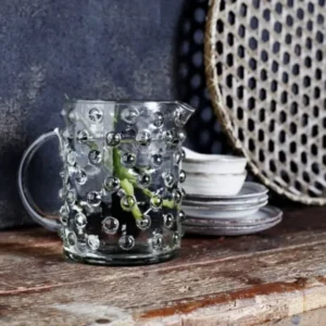 Carafe en Verre à Pois en Relief
