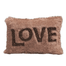 Coussin Lapin Brodé Terracotta