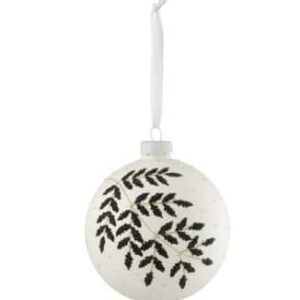 Boule de Noël Feuilles Pailletées