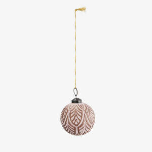 Boule de Noël Verre Ronde rose