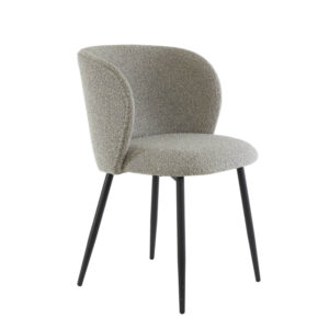Chaise Elyna gris brun boucle