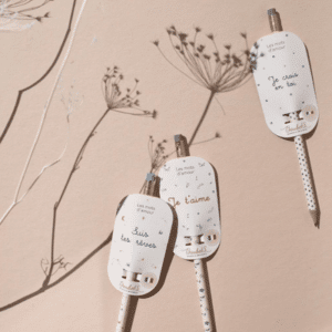 Crayon gris à message