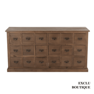 Commode en Bois, 18 tiroirs | Jolies Trouvailles