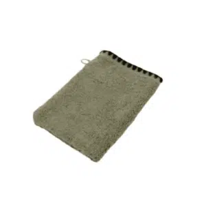 gant de toilette kaki