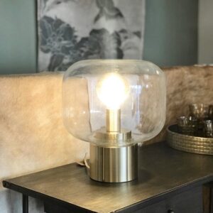 Lampe à poser globe en verre - Jolies Trouvailles