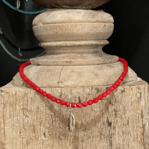 Bracelet Perles Plume, Différentes Coloris | Têtes Blondes - Rouge