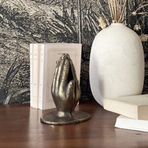 Serre livres, mains en métal, bronze, Bloomingville