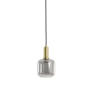 Lampe en verre de couleur noir fumé
