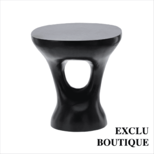 table basse en aluminium bout de canapé noir exclusivité boutique