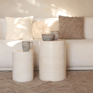 Table d'appoint Céramique Roucas Crème