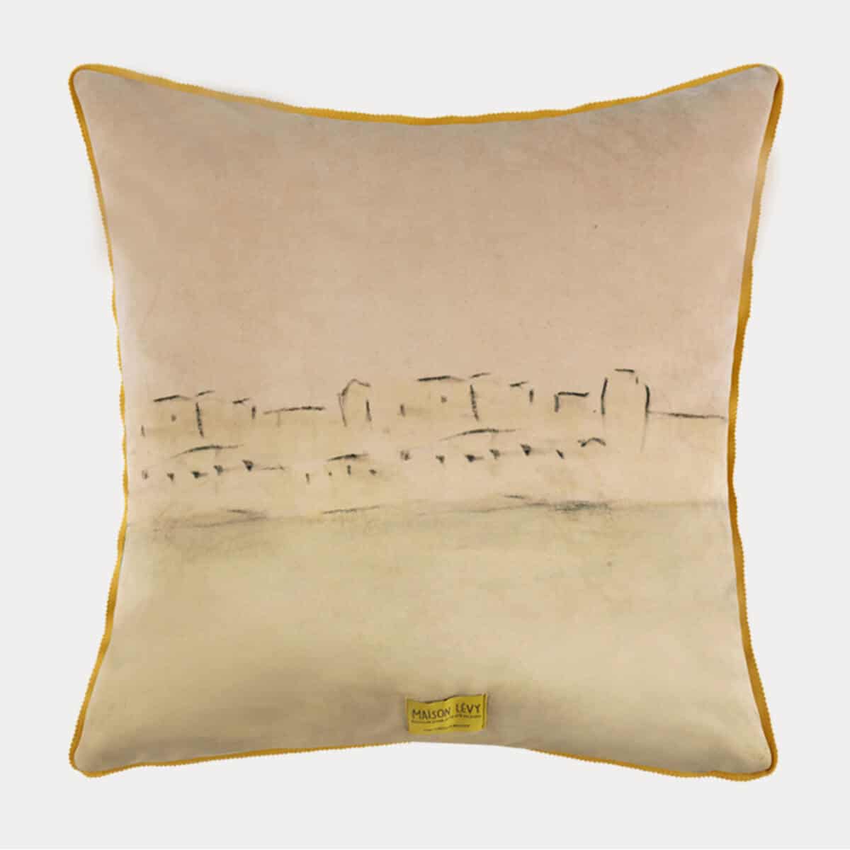 Housse de coussin Velours Remparts 50x50 Verso