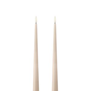 Bougie LED en Cire, Lot de 2, Différentes Tailles et Couleurs | Ester & Erik - Ice Latte, 30cm