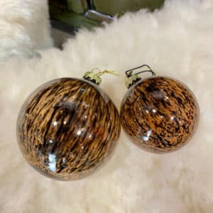 Boule de Noël Verre Ligne Brun