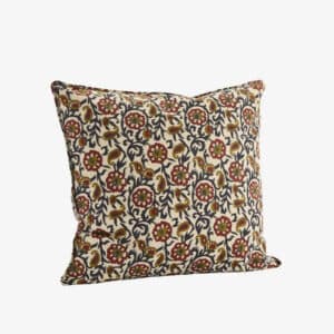 Housse de Coussin Imprimé Fleurs Rouges