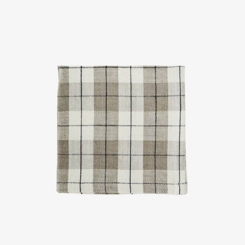 20 Serviettes Jetables Vert Sauge à Carreaux – Bord Festonné, Papier Qualité, Pour Mariage, Cocktail, Fête Prénatale - 2