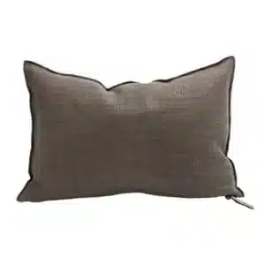 Coussin Toile de Lin Vintage Brownie - Maison de Vacances