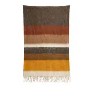 Plaid en Laine Mélangée CALYPSO Brownie - Haomy