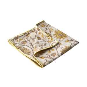 Serviette Zinnia Fleur Jaune