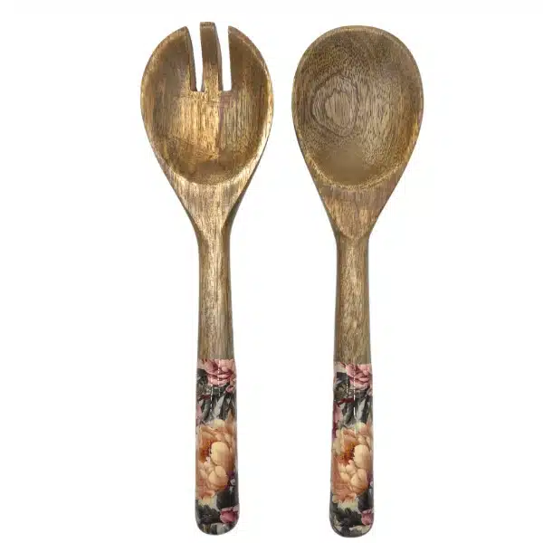 Couverts à Salade Bois et Inox Originaux