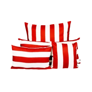 Housse de coussin extérieur à rayures Haomy Vermillon