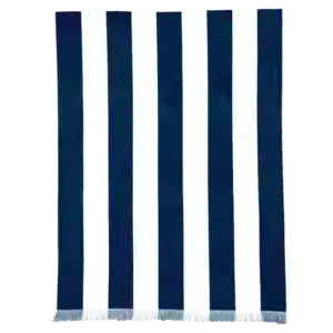 Drap de Plage Coton PORTO Encre - Haomy