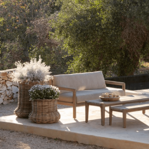 Banquette Mario Teck gris ambiance