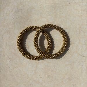 Bracelet Perles Népalais Laiton (1)