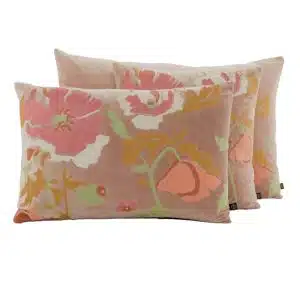 Housse de Coussin Velours Brodée BRISTOL Mocaccino - Haomy