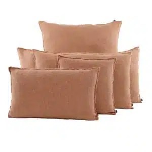 Housse de Coussin Lin et Coton Mocha CALIFORNIA