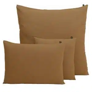 Housse de Coussin Lin et Coton Tabac FIGARI - Haomy