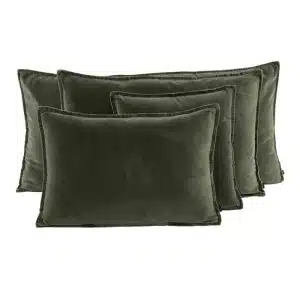 Housse de Coussin Velours Kaki MANHATTAN - Haomy