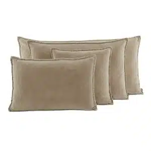 Housse de Coussin Velours Lin MANHATTAN - Haomy