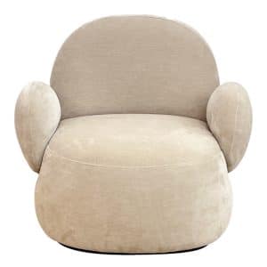 Fauteuil Pivotant Retroplush Beige
