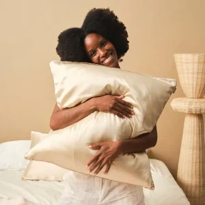 Taie d'oreiller Pure soie Champagne 65x65 - Emily's Pillow