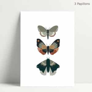 Carte Imprimée 3 Papillons