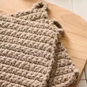 Manique en Coton Crochetée Lin IB Laursen