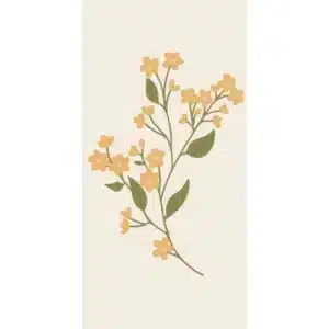 Serviettes en Papier à Motifs Fleurs jaunes