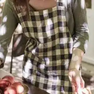 Tablier Japonais en Lin Vichy Maison de Vacances