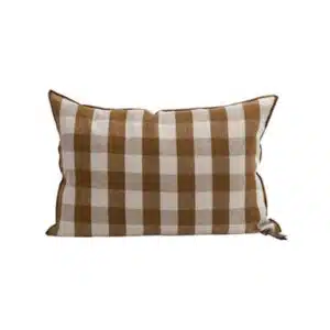 Coussin en Lin Vichy Cottage Havane - Maison de Vacances