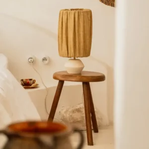 Lampe à Poser Pitchoun | Enamoura - Bronze, Grès Chamotté Ivoire