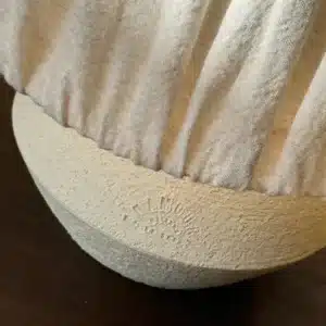 Lampe à Poser Pitchoun | Enamoura - Lin, Grès Chamotté Ivoire