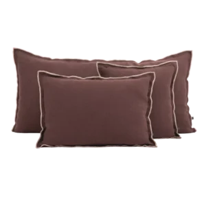 Housse de Coussin en Lin SEONI Ganache - Haomy