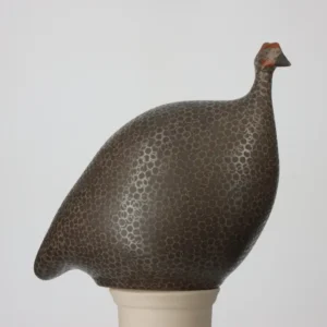 Pintade de Lussan en Céramique Gris/Noir - Les Céramiques de Lussan