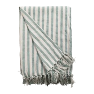 Fouta à Rayures Turquoise
