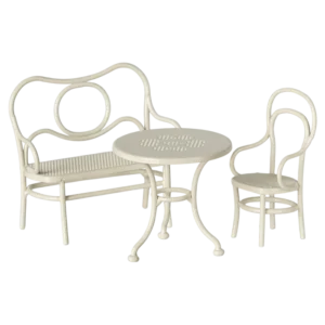 Table Banc et Chaise pour Souris Blanc - Maileg