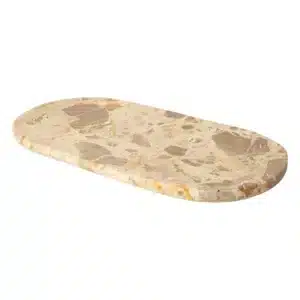 Planche Ovale en Marbre Beige 30x15