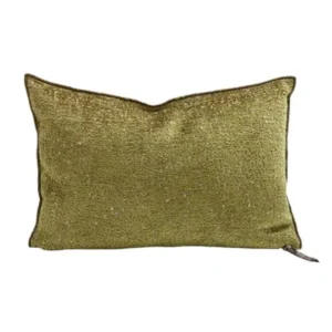 Coussin CHENILLE POLLOCK Méchée Pistache - Maison de Vacances