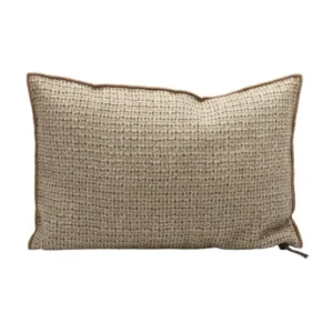 Coussin Extérieur JACQUARD BISTROT Cappuccino - Maison de Vacances