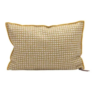Coussin Extérieur JACQUARD BISTROT Ocre - Maison de Vacances