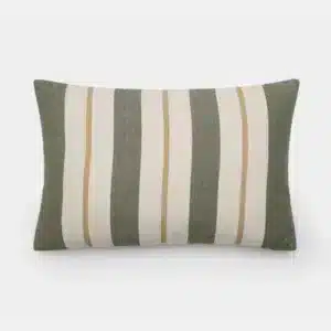 Housse de Coussin Lin et Coton JUNKO Kaki - Vent du Sud